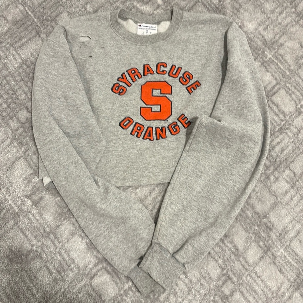Champion Syracuse cropped Crew Neck Sweater